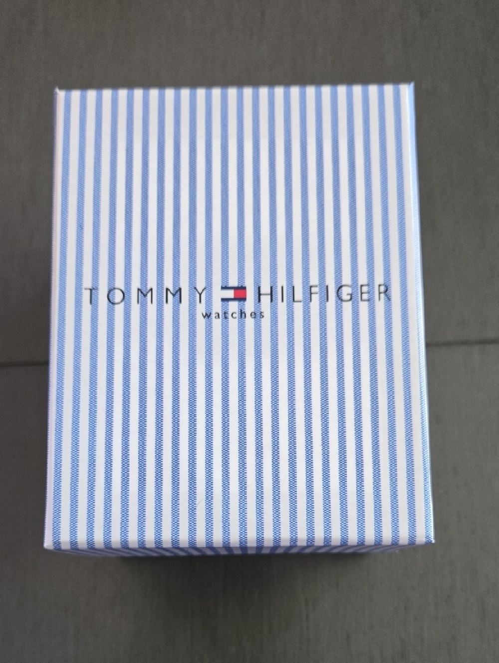 Empty - Tommy Hilfiger Watch Box - Blue & White Striped